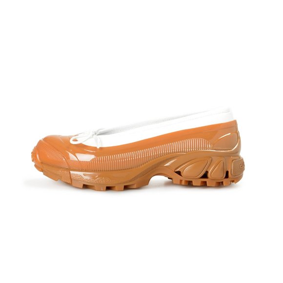 Burberry Women's "Linford" Leather Rubber Flat Ballet Shoes - Picture 2 of 8